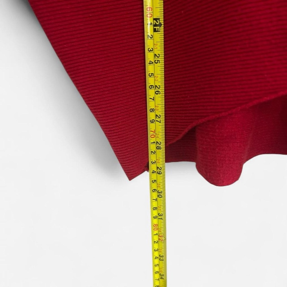 Deep Red V-Neck Sweater - Picture 4 of 7